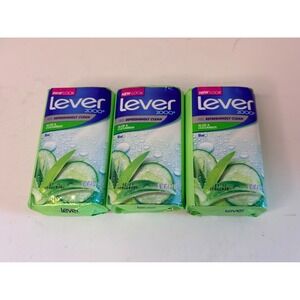 Lever 2000 Aloe & Cucumber Bar Soap 4 oz 3-Pack Refreshingly Clean New Look